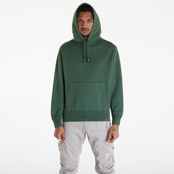 C.P. Company C.P. Company Cotton Diagonal Sweat Hoodie Duck Green