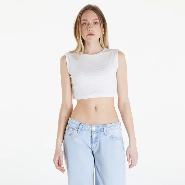Calvin Klein Calvin Klein Jeans Aop Cropped Tank Top Warp Logo White L