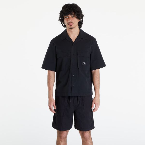 Calvin Klein Calvin Klein Jeans Seersucker Short Sleeve Shirt Black