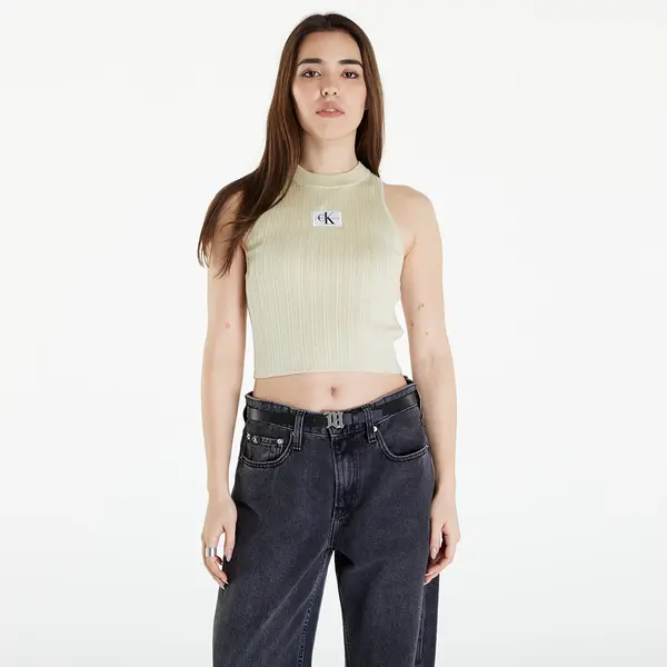 Calvin Klein Calvin Klein Jeans Woven Label SweaterTank Top Green Haze XL