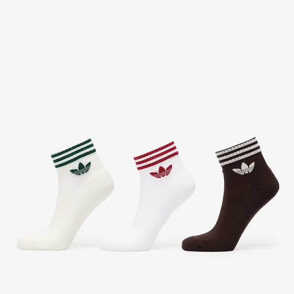 adidas Originals Čarape adidas 3-Stripes Ankle Socks 3 Pairs Off White/ Aurora Coffee/ White XL