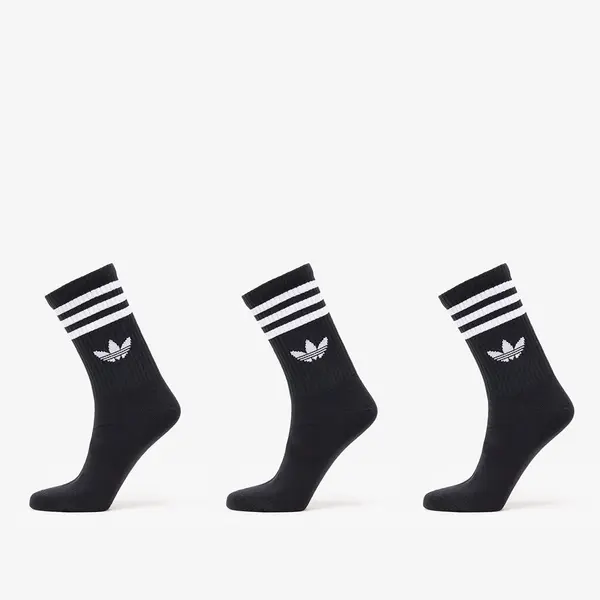 adidas Originals Čarape adidas 3 Stripes Crew Sock 3-Pack Black/ Black/ Black L