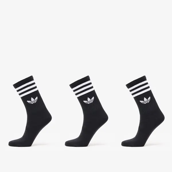 adidas Originals Čarape adidas 3 Stripes Crew Sock 3-Pack Black/ Black/ Black S