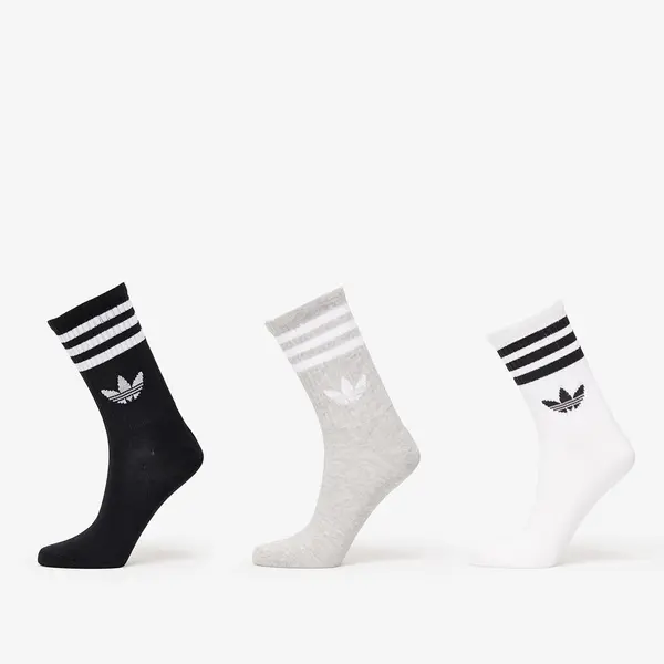 adidas Originals Čarape adidas 3-Stripes Crew Socks 3-Pack White/ Grey/ Black S