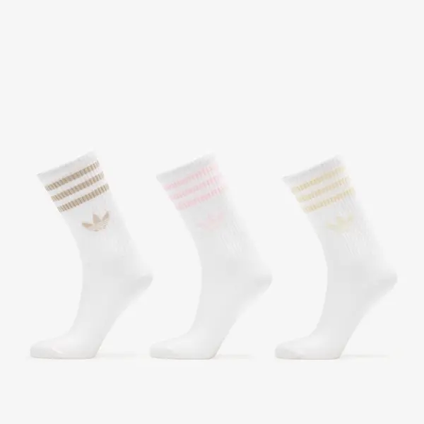 adidas Originals Čarape adidas 3-Stripes Crew Socks 3-Pack Wonder White/ Clear Pink/ Wonder Beige XS