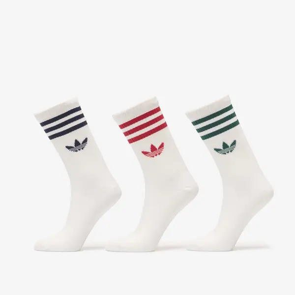adidas Originals Čarape adidas 3 Stripes Crew Socks 3 Pairs Night Indigo/ Team Victory Red/ Collegiate Green M