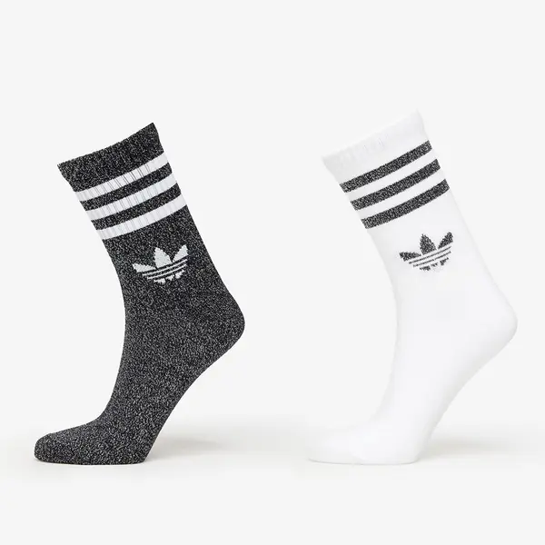 adidas Originals Čarape adidas 3-Stripes Glitter Crew Socks 2-Pack Black/ Lucid Red/ Lucid Blue S
