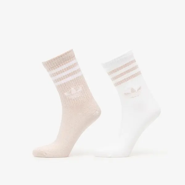 adidas Originals Čarape adidas 3-Stripes Glitter Crew Socks 2 Pairs Blush Pink/ White M