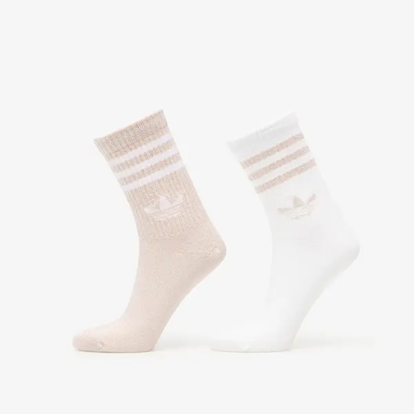 adidas Originals Čarape adidas 3-Stripes Glitter Crew Socks 2 Pairs Blush Pink/ White S