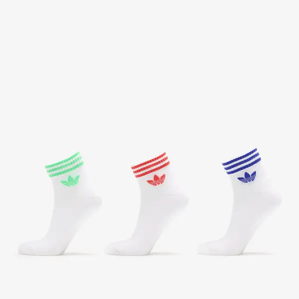 adidas Originals Čarape adidas 3S Ankle S 3-Pack White/ Lucid Blue/ Scrgrn L