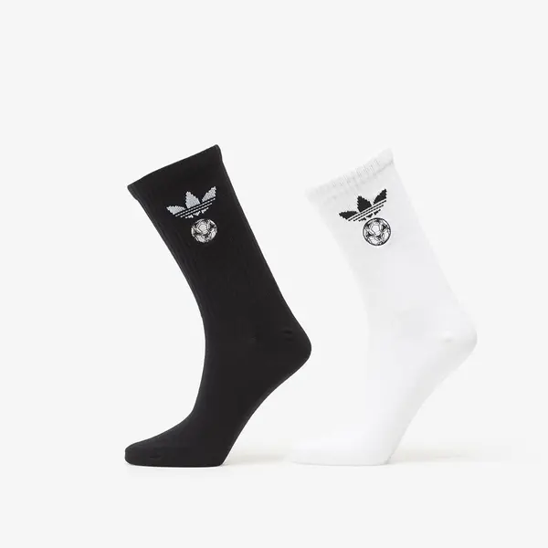 adidas Originals Čarape adidas Football Embroidered Crew Socks 2 Pairs White/ Black S
