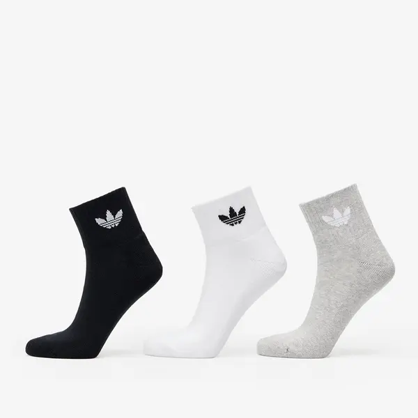 adidas Originals Čarape adidas Mid Ankle Sock 3-Pack White/ Medium Grey Heather/ Black M