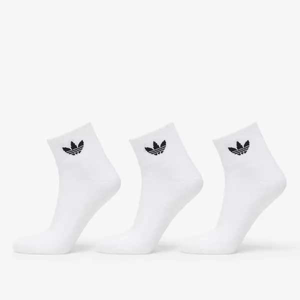 adidas Originals Čarape adidas Mid Ankle Socks 3-Pack White/ White/ Black 46-48
