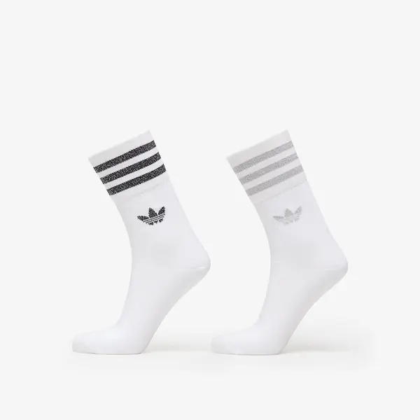 adidas Originals Čarape adidas Mid-Cut Glitter Crew Socks 2-Pack White/ Grey Two/ Black M