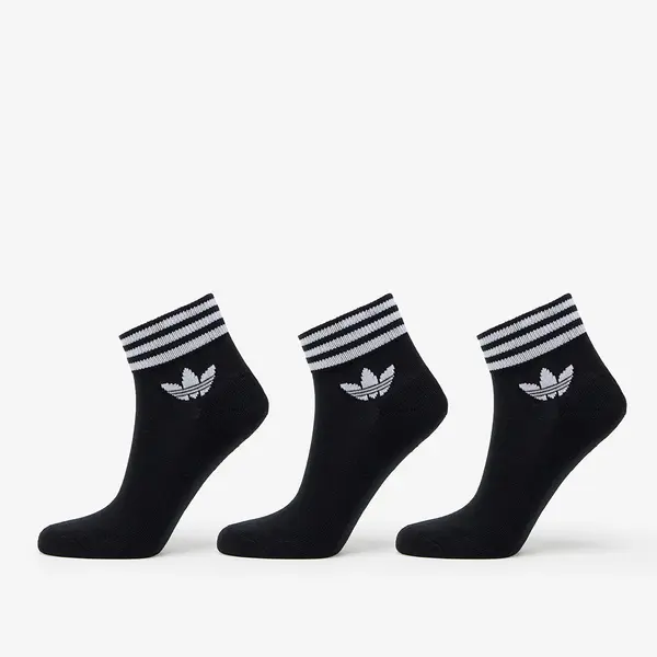 adidas Originals Čarape adidas Originals Trefoil Ankle Socks 3-Pack Black/ White 35-38