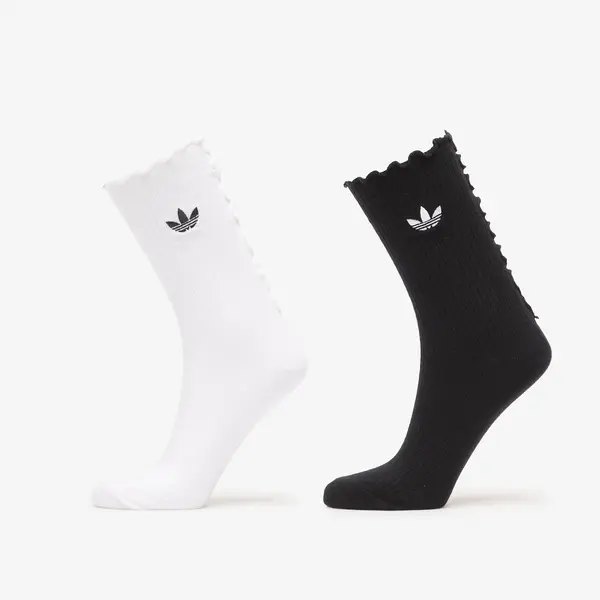 adidas Originals Čarape adidas Ruffle Crew Socks 2 Pairs Black/ White M