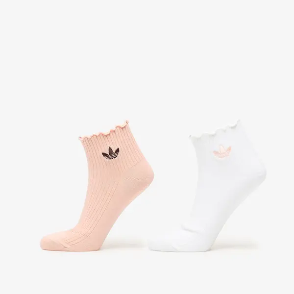 adidas Originals Čarape adidas Ruffle Quarter Socks Blush Pink/ White M