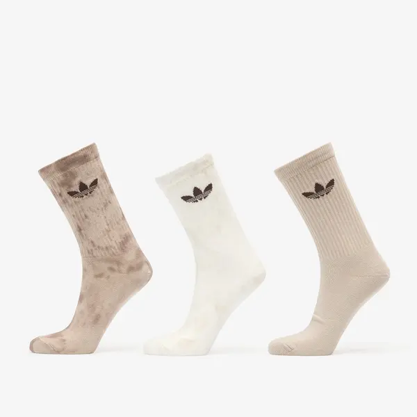 adidas Originals Čarape adidas Tie Dye Crew Socks 3 Pairs Off White/ Wonder Beige/ Dark Brown S
