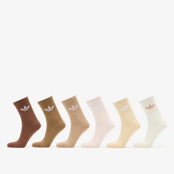 adidas Originals Čarape adidas Trefoil Cushion Crew Socks 6-Pack Cream White/ Wonder Quartz XL