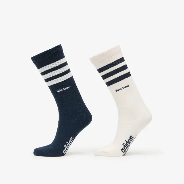 adidas Originals Čarape adidas x Wales Bonner 3 Stripe Socks 2-Pack Blue/ Night Navy/ Chalk White M