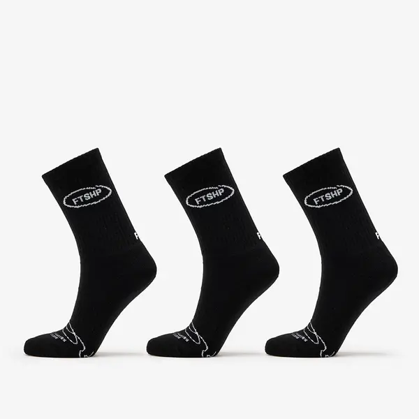 FTSHP Čarape Footshop Basic Crew Socks 3-Pack Black 39-42