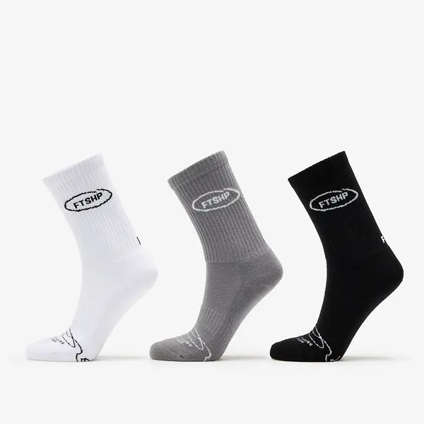 FTSHP Čarape Footshop Basic Crew Socks 3-Pack Black/ White/ Grey 39-42