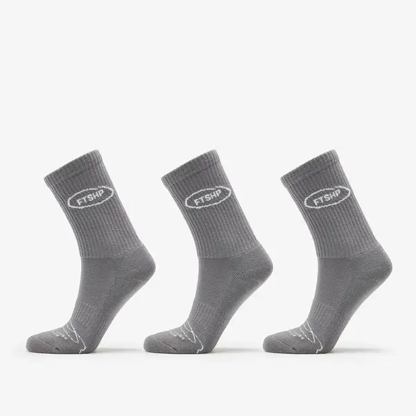 FTSHP Čarape Footshop Basic Crew Socks 3-Pack Grey 43-46