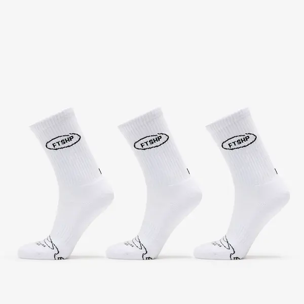 FTSHP Čarape Footshop Basic Crew Socks 3-Pack White 39-42