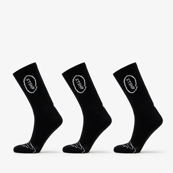 FTSHP Čarape Footshop High Crew Socks 3-Pack Black 43-46