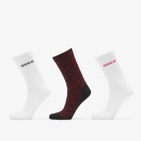 Hugo Boss Čarape Hugo Boss 3-Pack Qs Logo Aop Cc Multicolor 43-46