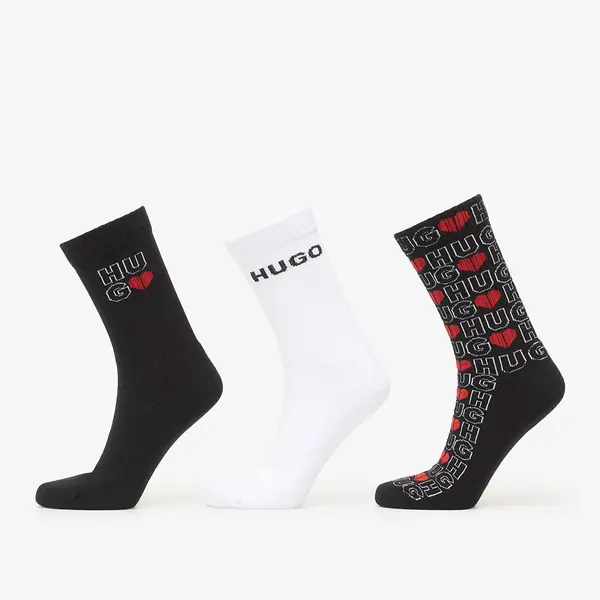 Hugo Boss Čarape Hugo Boss 3-Pack Qs Valentine Cc Excalibur Grey 43-46