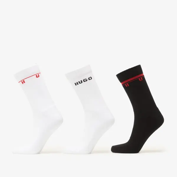 Hugo Boss Čarape Hugo Boss 3 Pack Quarter Socks Rib Spaced Multicolor 43-46