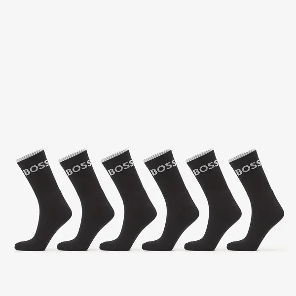 Hugo Boss Čarape Hugo Boss 6-Pack QS Stripe CC Socks Black 43-46