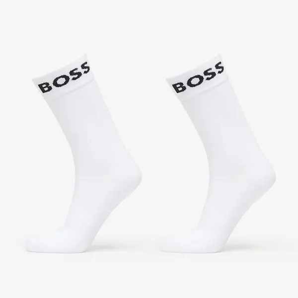 Hugo Boss Čarape Hugo Boss Quarter-Length Socks in Stretch Fabric 2-Pack White 39-42