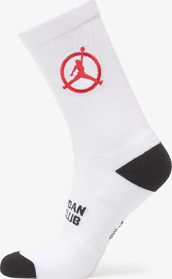Jordan Čarape Jordan Flight Club Cushioned Crew Socks White/ Black/ University Red M