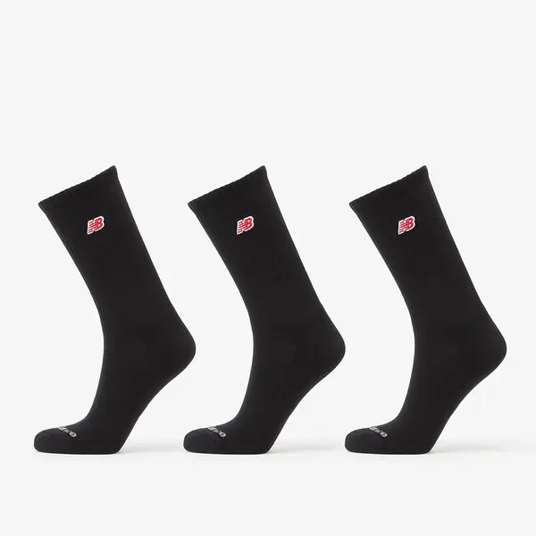 New Balance Čarape New Balance Red Patch Logo Crew Socks 3-Pack Black S