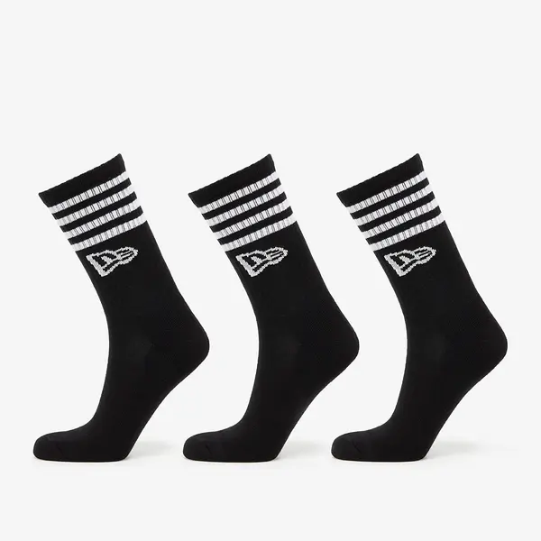 New Era Čarape New Era Stripe Crew 3-Pack Black 35-38