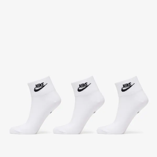 Nike Čarape Nike Sportswear Everyday Essential Ankle Socks 3-Pack White/ Black XL