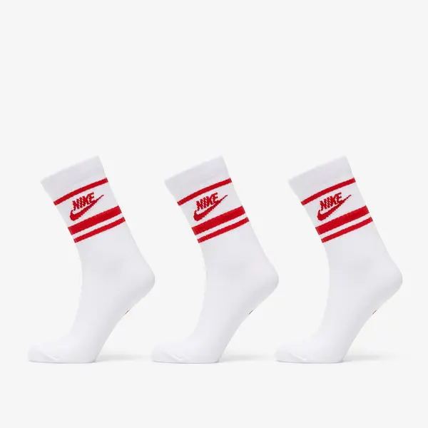 Nike Čarape Nike Sportwear Everyday Essential Crew 3-Pack Socks White/ University Red L