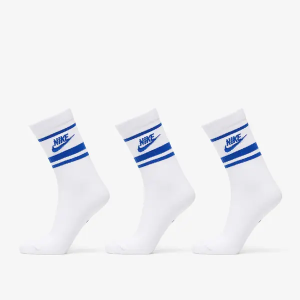 Nike Čarape Nike Sportwear Everyday Essential Crew Socks 3-Pack White/ Game Royal XL