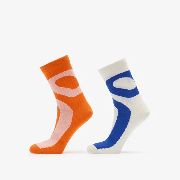 On Čarape On Liquid Logo Sock High 2-Pack Ivory/ Flame L