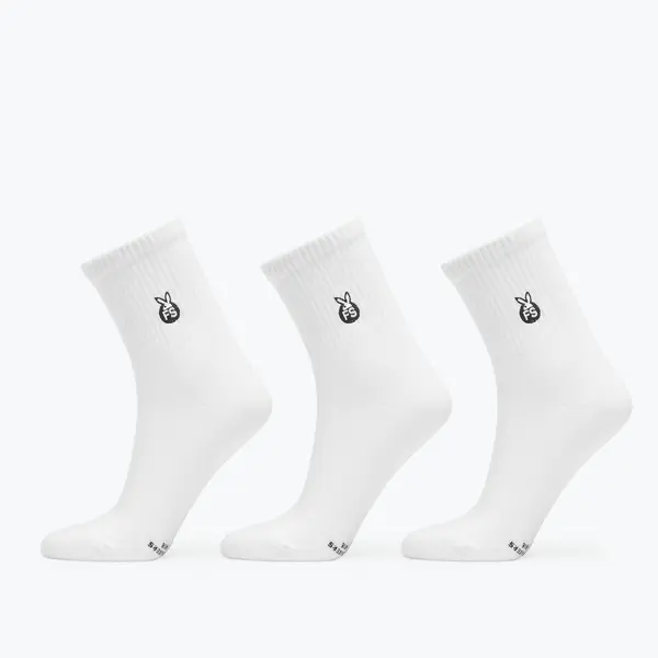 FTSHP Čarape Playboy x FTSHP Socks 3 Pack White/ White/ White 39-42