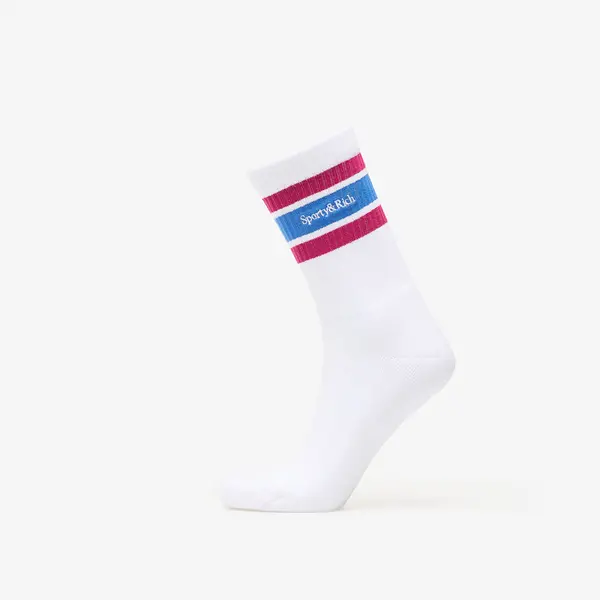 Sporty & Rich Čarape Sporty & Rich Serif Logo Socks White/ Berry/ Azure Universal