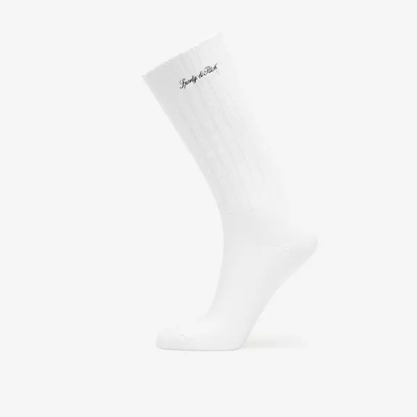 Sporty & Rich Čarape Sporty & Rich Signature Logo Rib Socks White Universal