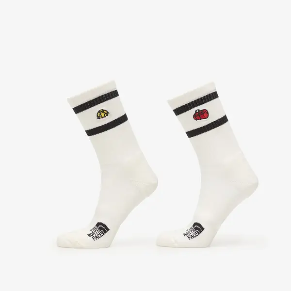 The North Face Čarape The North Face Everyday Crew TNF Icons Sock 2-Pack White Dune L