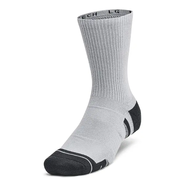 Under Armour Čarape Under Armour Unisex Under Armour Perf Tech 6-Pack Crew Mod Gray/ Mod Gray/ Jet Gray M