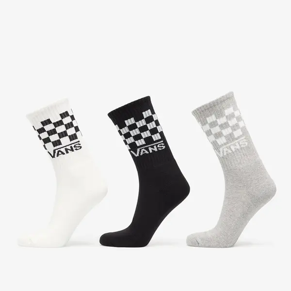 Vans Čarape Vans Classic Check Crew 3-Pack White/ Black/ Grey XL
