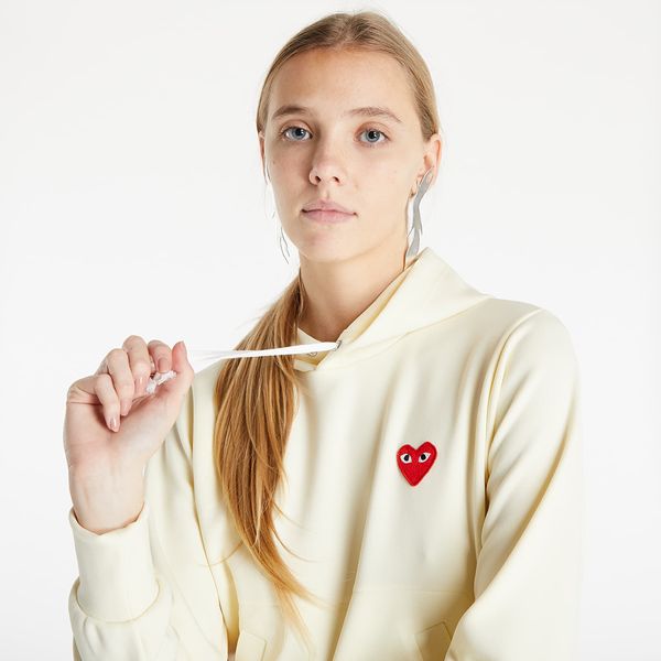 Comme des Garçons Comme des Garçons PLAY Sweatshirt Knit Hoodie Ivory