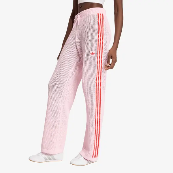 adidas Originals Donji dio trenerke adidas Crochet Track Pants Clear Pink/ Red M