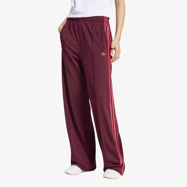 adidas Originals Donji dio trenerke adidas Firebird Loose Track Tracksuit Bottoms Maroon/ Power Pink XL